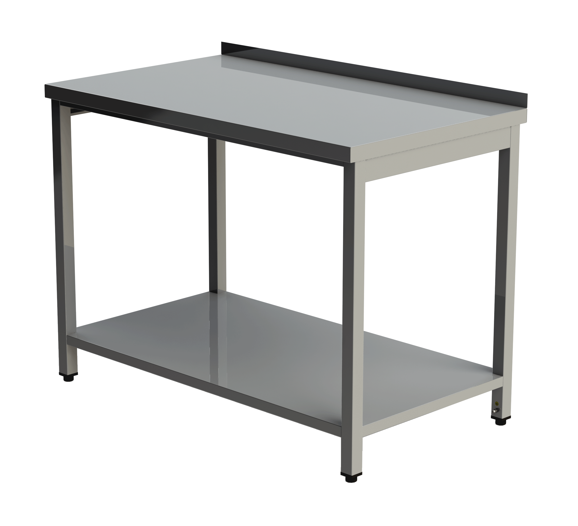 Nerezový stůl s policí 700x700