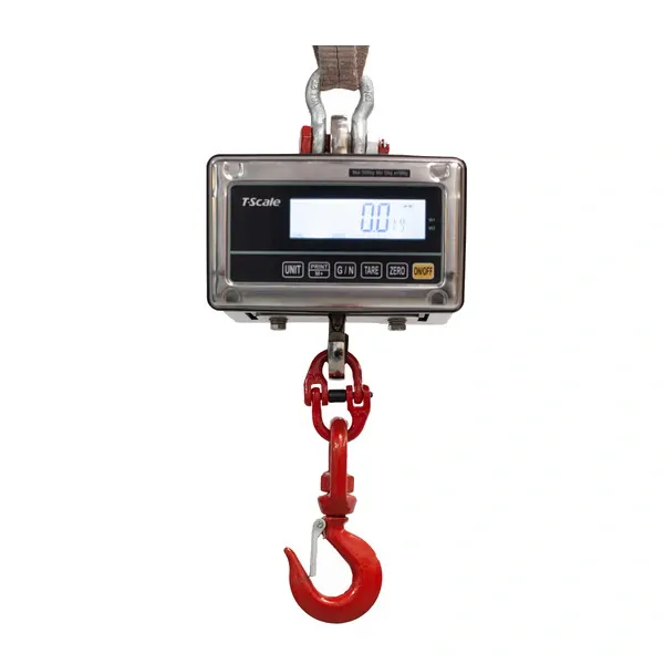 LESAK J1-RWS, 3t/1kg, nerez (Závěsná/jeřábová váha pro obchodní vážení s LCD displejem v nerezu)