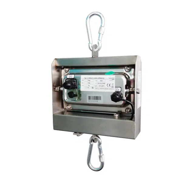 LESAK J1-RWS-IP, 6kg/2g, nerez (Závěsná/jeřábová voděodolná váha pro obchodní vážení s LCD displejem v nerezu)