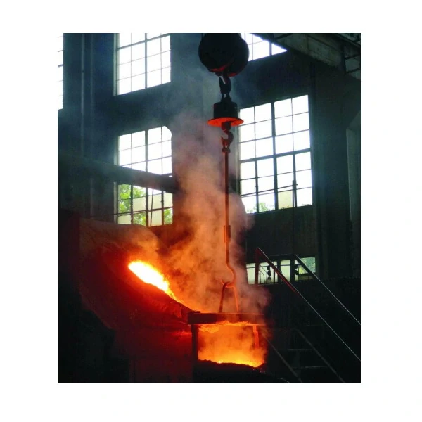 LESAK JDV-OS, 30t/10kg, váha do slévárny pro vysoké teploty (Závěsná jeřábová váha s ochranným štítem pro vysoké teploty s ručním bezdrátovým displejem )