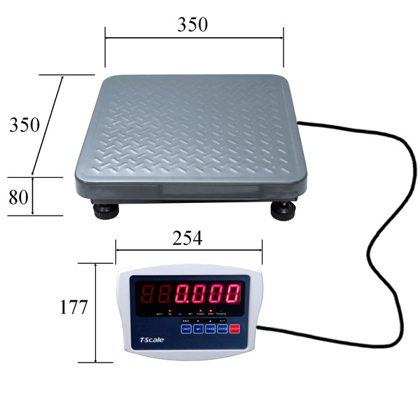 LESAK PS-BELW, 120kg/50g, 350x350mm (Balíková váha pro vážení nejen balíků ale i jiná kontrolní vážení)