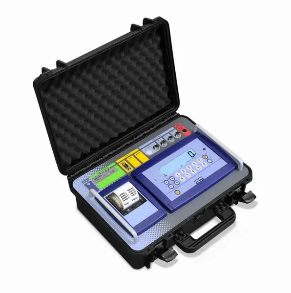 DINI ARGEO DFWKRP, Vážní jednotka + tiskárna v přenosném kufru (Vážní indíkátor se zabudovanou tiskárnou a provozem na baterie v přenosném kufru)