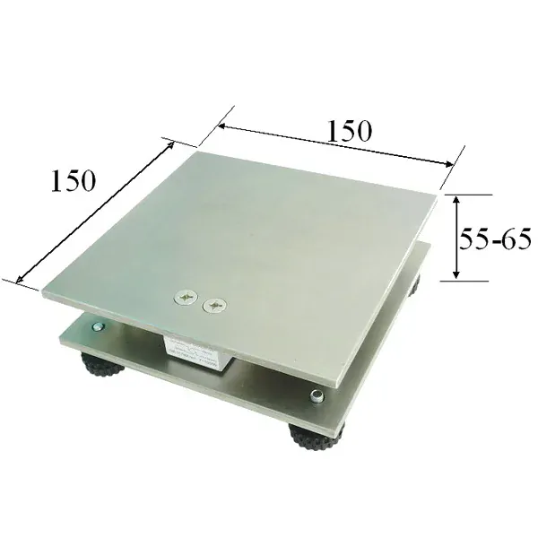 LESAK 1T1515NN, 3kg, 150x150mm, nerez (Vážní můstek v nerezovém provedení bez vážního indikátoru)