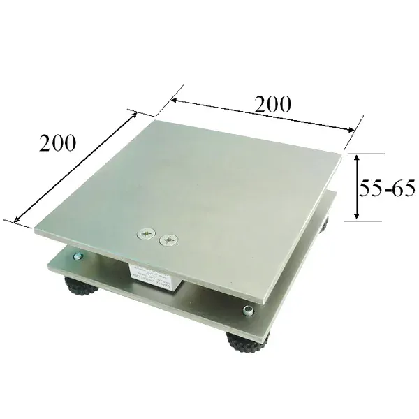 LESAK 1T2020NN, 15kg, 200x200mm, nerez (Vážní můstek v nerezovém provedení bez vážního indikátoru)