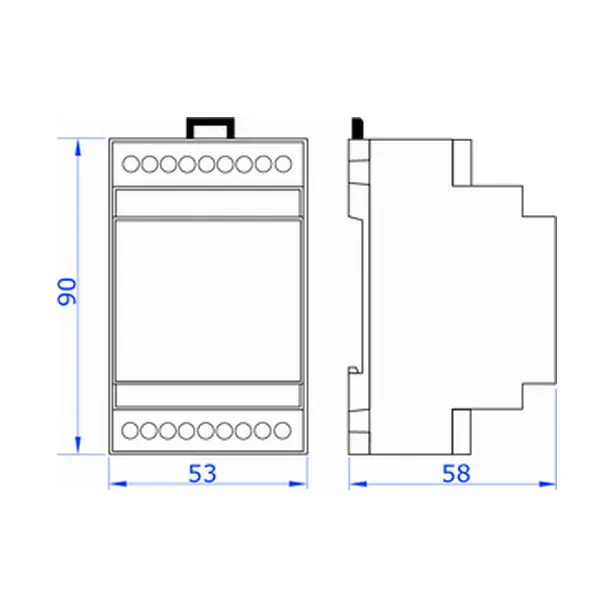 DINI ARGEO - DGT1, transmiter - indikátor hmotnosti s RS232/485 (Indikátor hmotnosti DINI ARGEO pro průmyslové aplikace, umístění na DIN lištu, RS232/485)