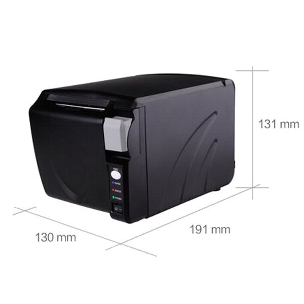 LESAK TP801-UL-B, pokladní tiskárna černá, páska šíře 80mm (Pokladní tiskárna se šíří papíru 80mm, s USB a LAN připojením)