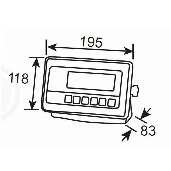 TSCALE RWS, IP-65, nerez, LCD (Vážní indikátor pro obchodní vážení)