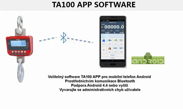 TSCALE TN-3000k, 3000kg/1kg (Závěsná jeřábová váha )