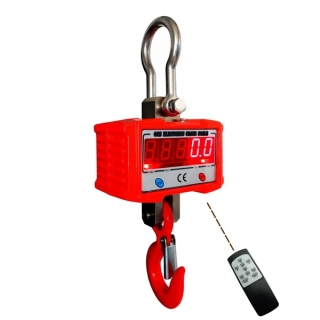 LESAK ZEV-SL-2000, 2t/1kg ( Závěsná/jeřábová váha s dálkovým ovládáním a svítícím LED displejem v ocelovém provedení)
